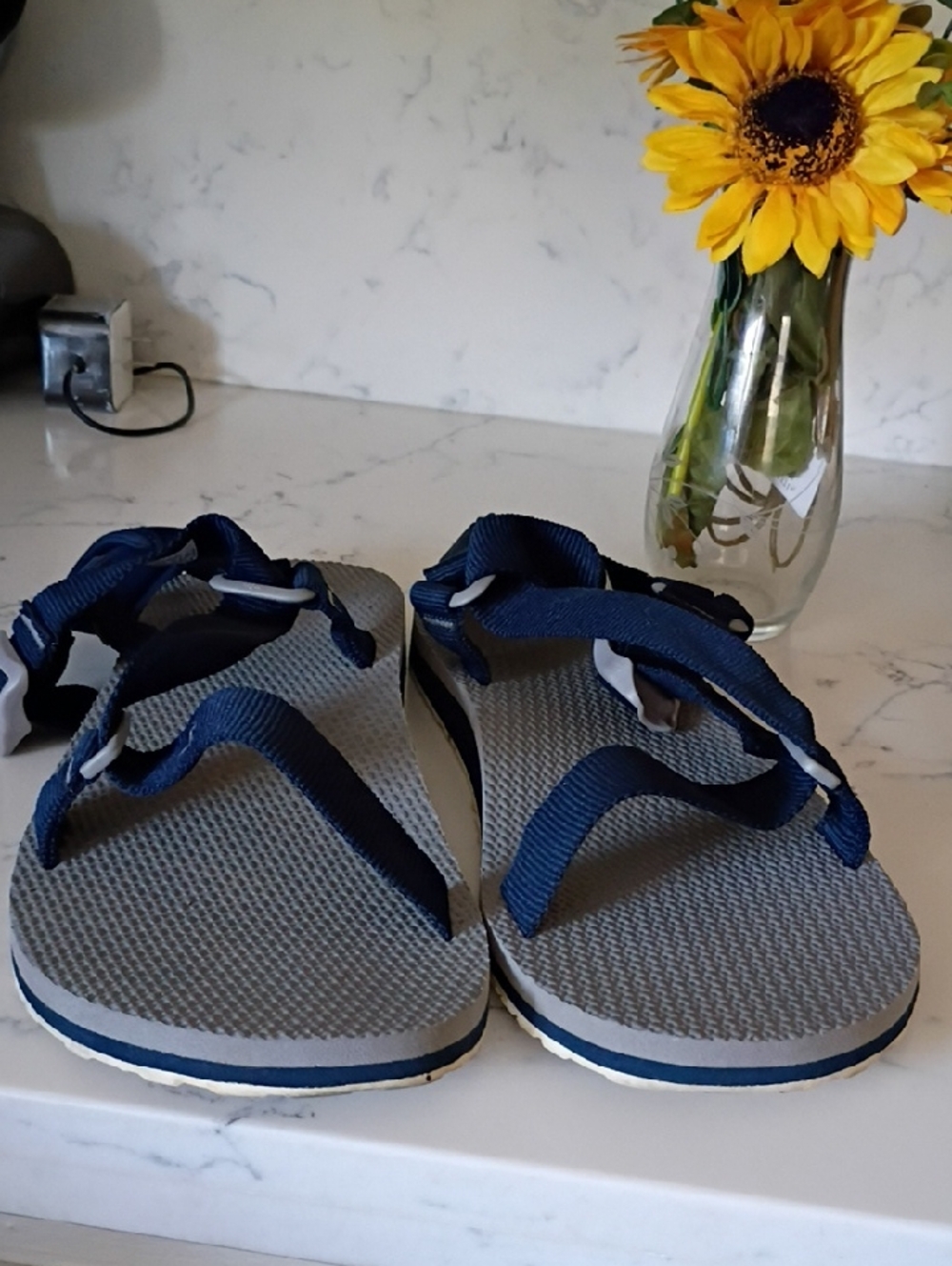 Columbia Navy Webbing Sandal Straps